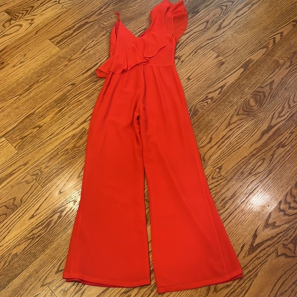 LPA Woman’s Ruffle Red Jumpsuit Size S - Picture 4 of 7